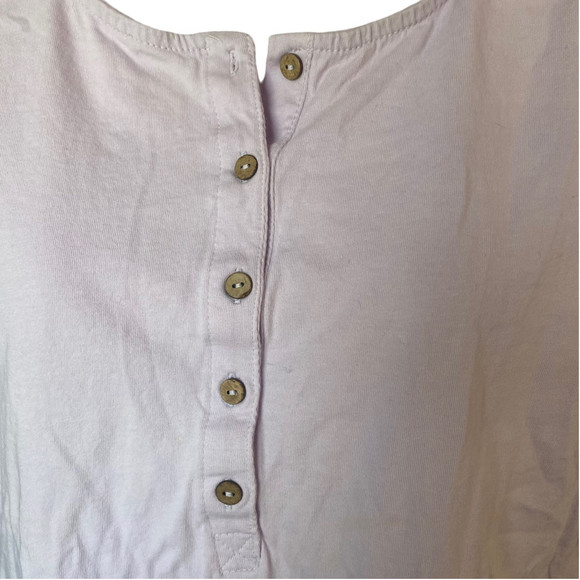 Free People Crop Top with Buttons Lavender Purple 100% Cotton Womens Size Small - Picture 4 of 15